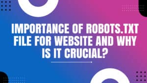 Read more about the article Importance of robots.txt file for Website and why is it crucial?